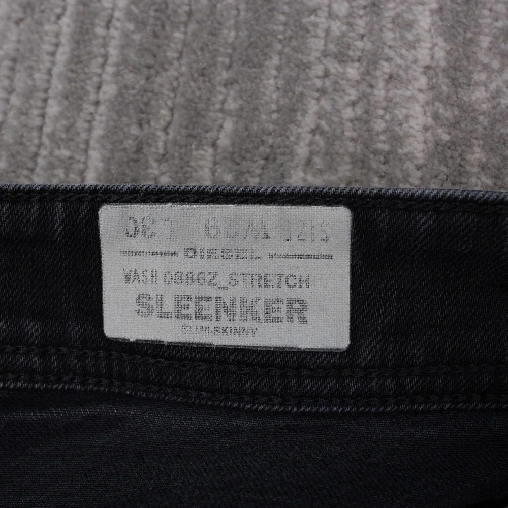 Diesel Sleenker Skinny Jeans Mens 29 Black Excellent Slim Fit Denim Pants